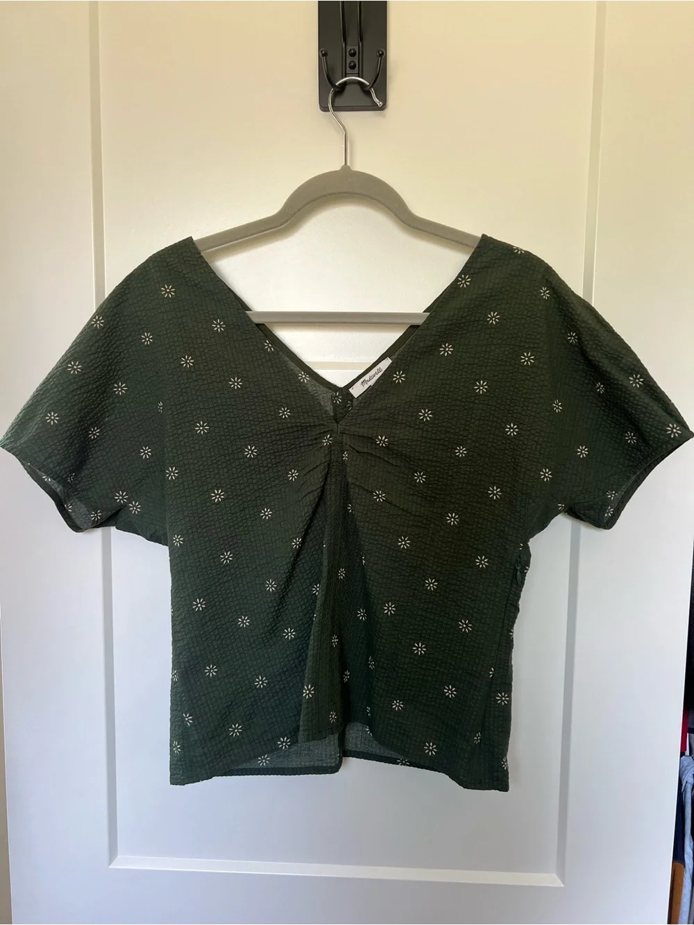 NWOT Madewell Voile Puff-Sleeve Top in Floral